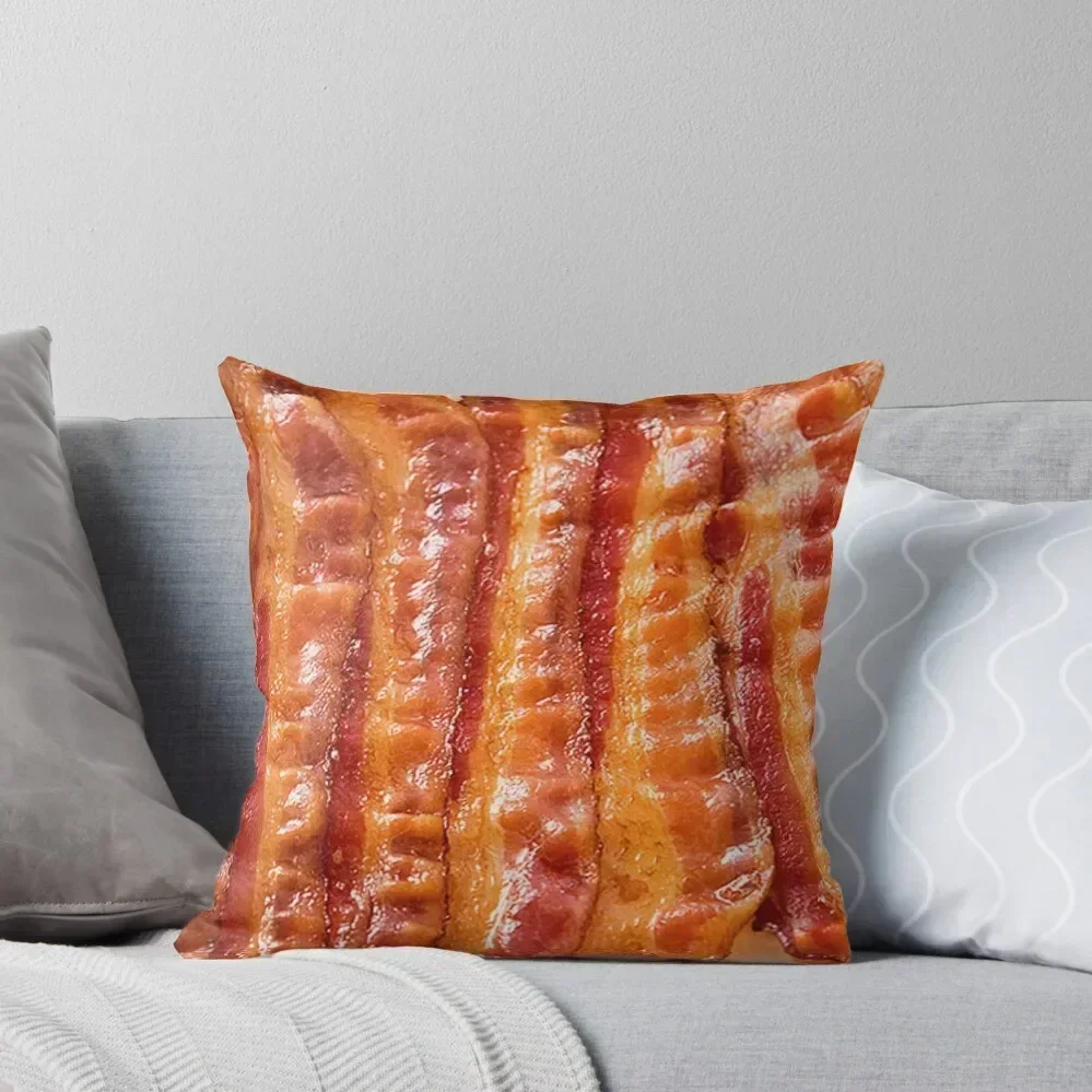 

Bacon! Lot's of Bacon! Wrapped in Bacon! Throw Pillow Christmas Pillowcase anime girl pillow