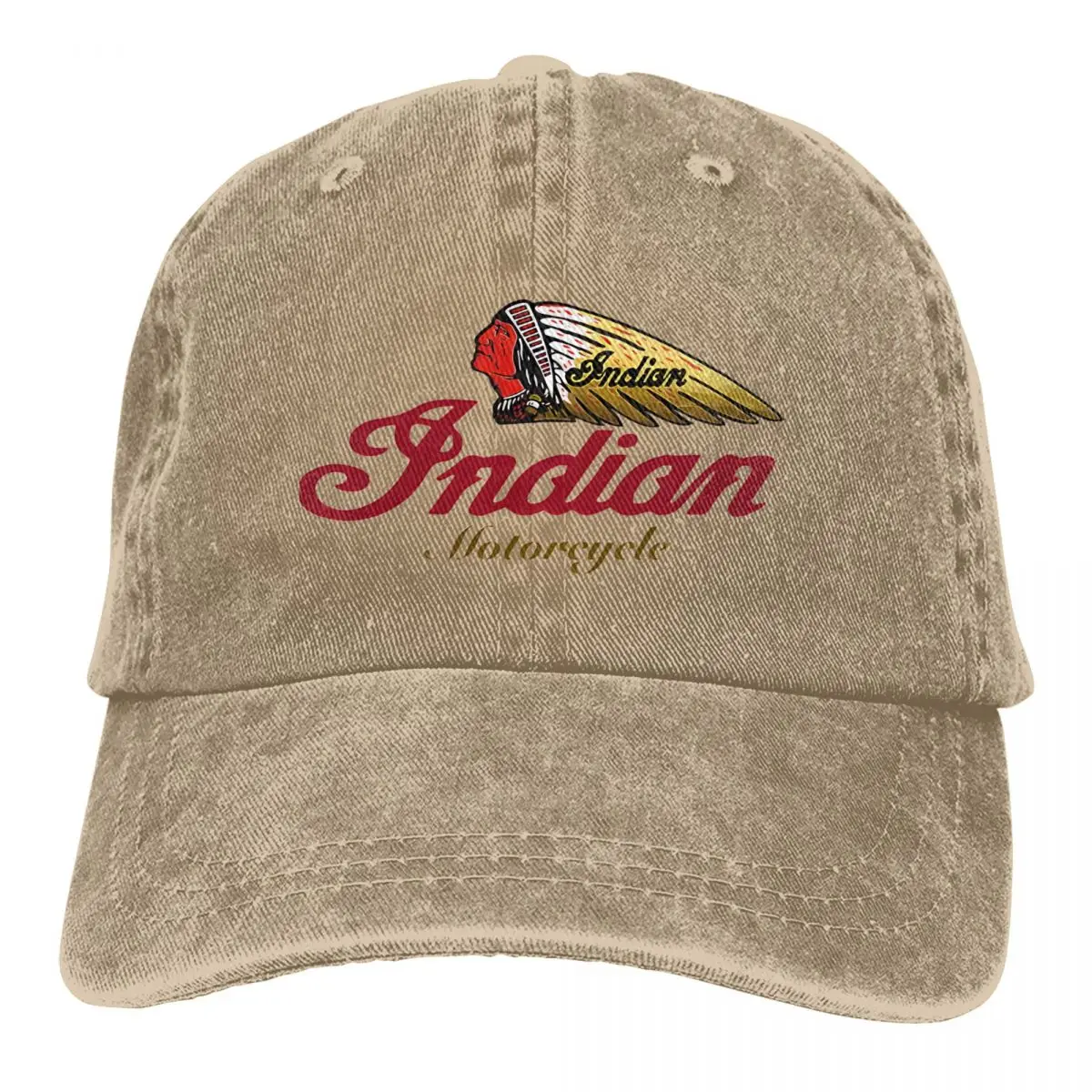 Indian Retro Vintage Motorcycle Men Pure Color Baseball Hats Sun Visor Caps Peaked Cap