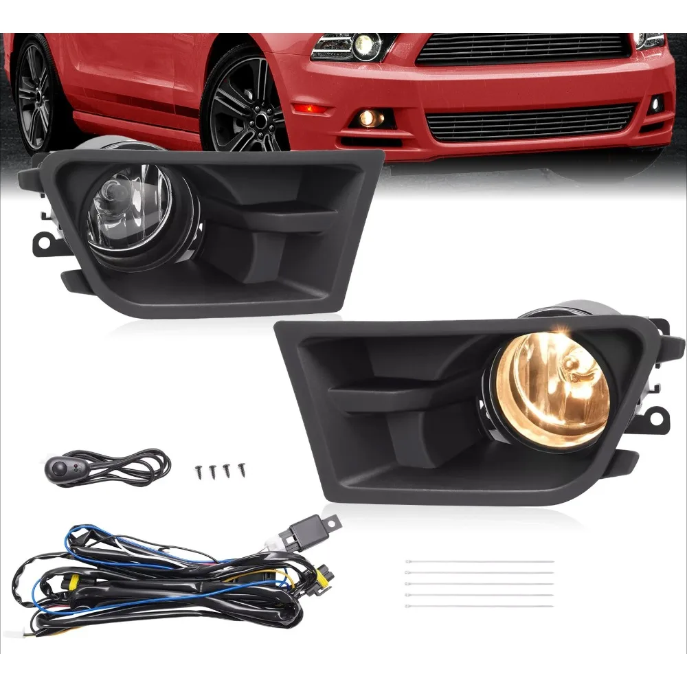 

Bumper Fog Lights Driving Lamp & Bezel W/Bulbs For Ford Mustang 2010-2012
