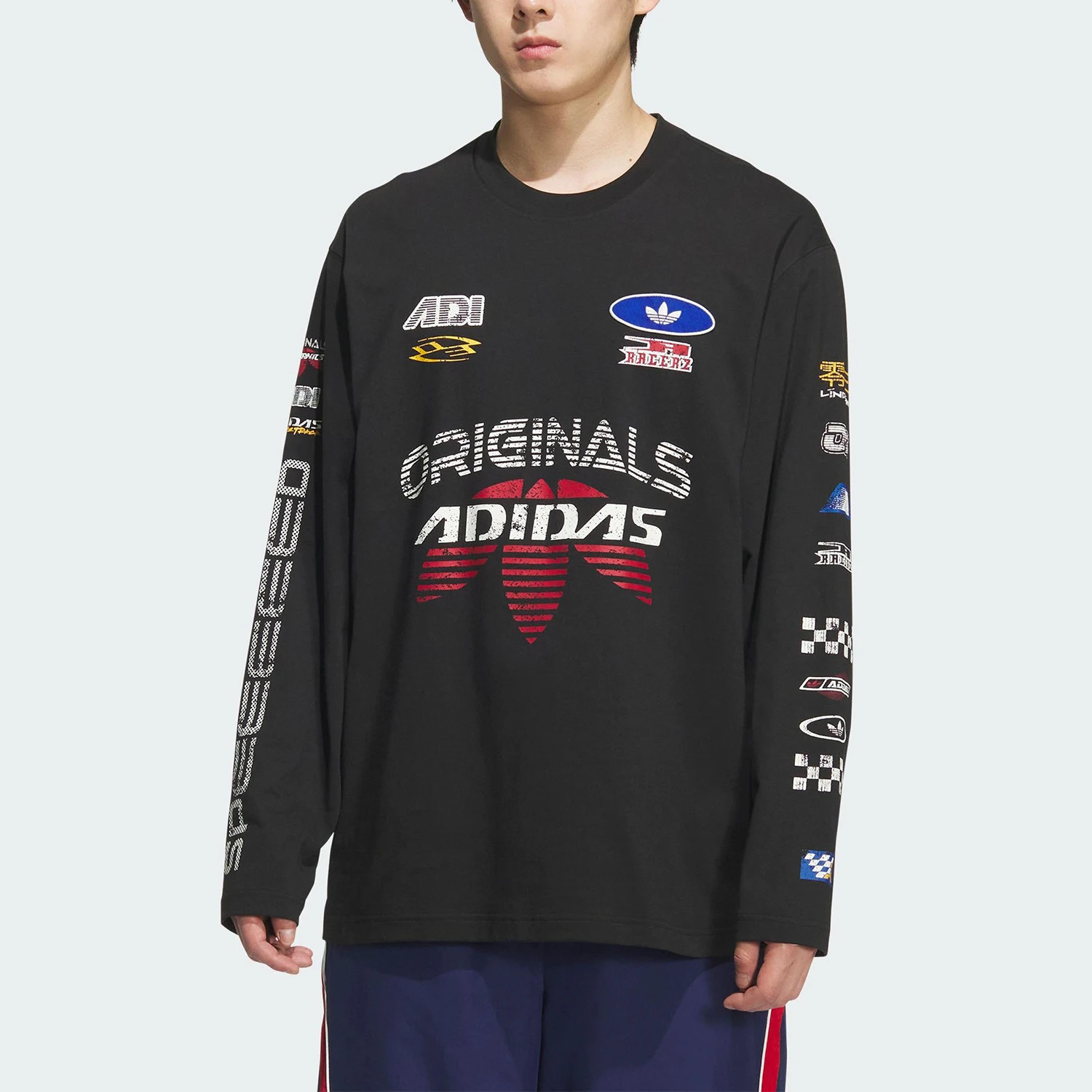 

Adidas Authentic Trefoil Men's Loose Round Neck Sport Casual Long Sleeve KH1199