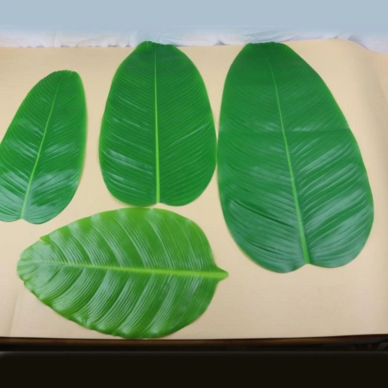 

Набор из 4 предметов прочных пластиковых искусственных банановых листьев, подходящих для профессиональной фотографии и украшения