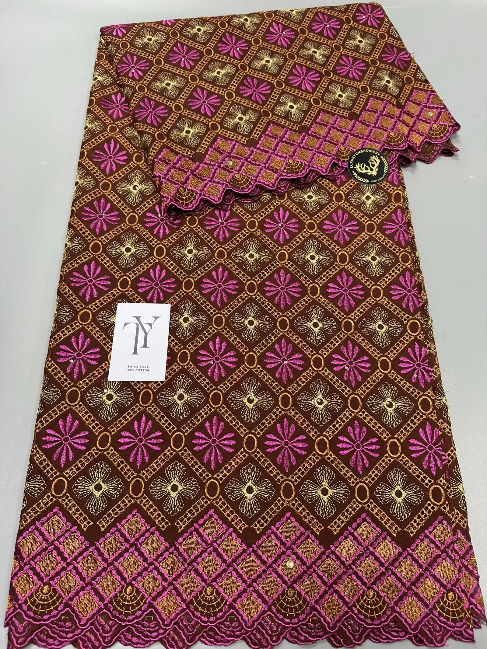 

2025 африканская, французская, нигерийская, элитная швейцарская кружевная ткань с камнями для вышивки, свадебное платье для шитья невесты