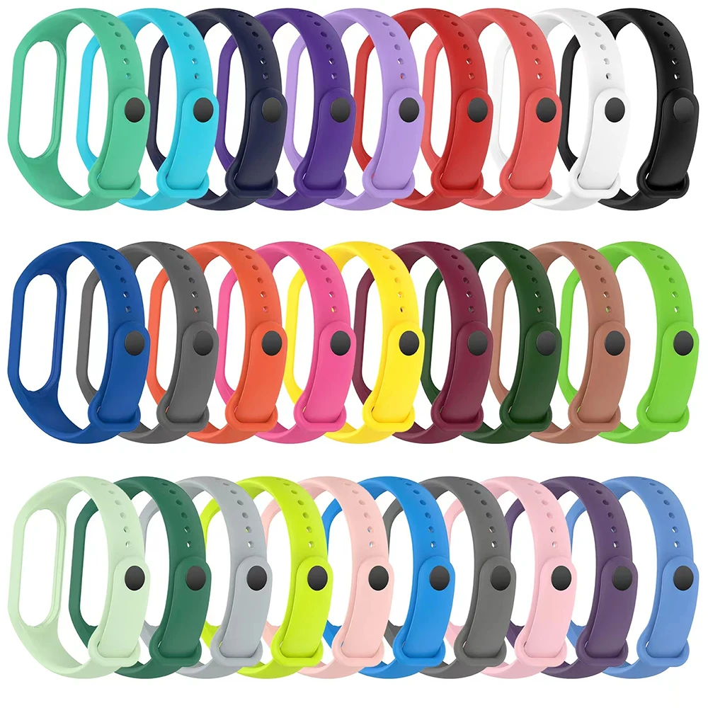 Cinturino sportivo in silicone per Xiaomi Mi Band 7 6 5 4 3 Smart Watch cinturino da polso Correa per Mi Band 7 mi band 6 5 4 3 cintura sostituibile