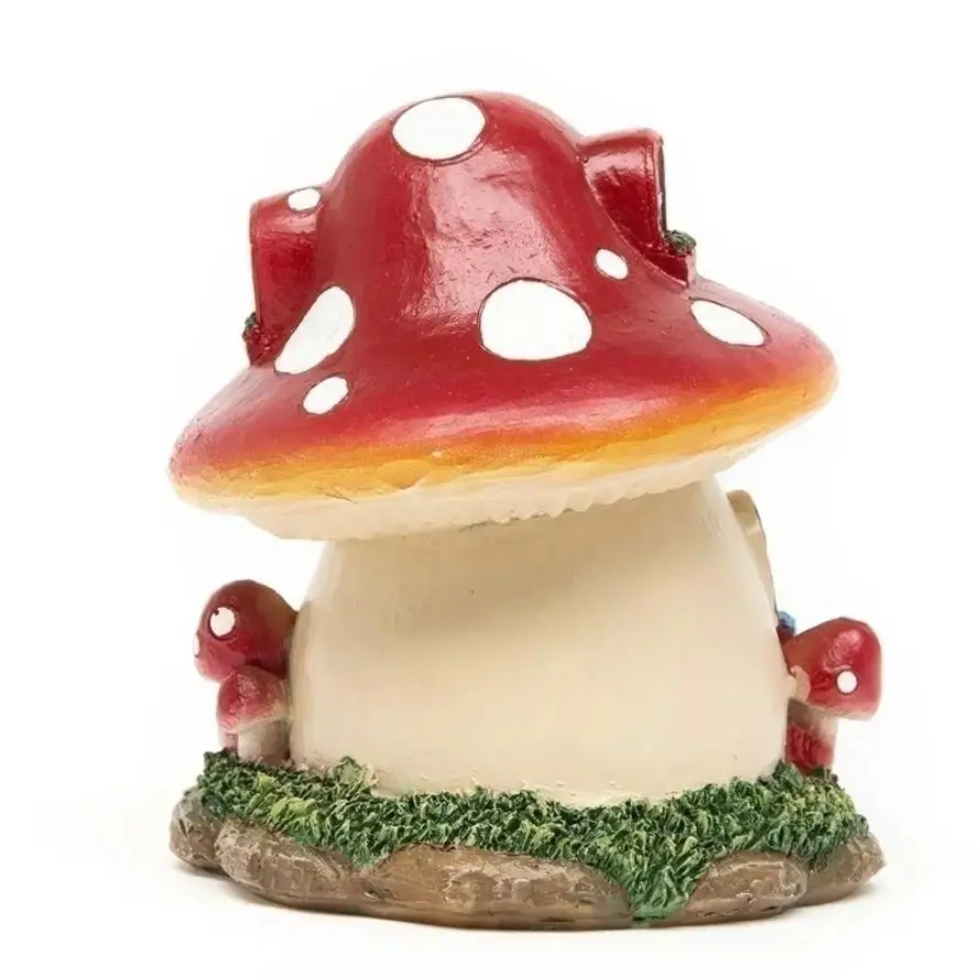 1 Pcs Cute 8.5cm*10cm Mushroom House Miniature Resin Fairy Garden Flower Potted Craft Home Decoration Ornaments