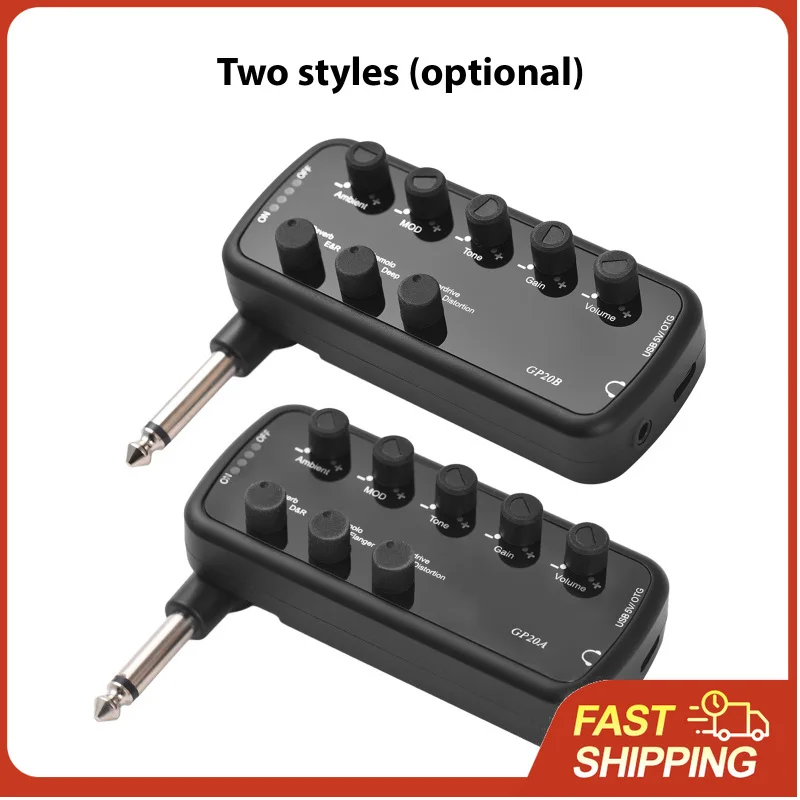 

Портативный мини-усилитель для гитары с выходом на наушники, Plug and Play, для электрогитары, музыкальных инструментов, внутренняя запись OTG