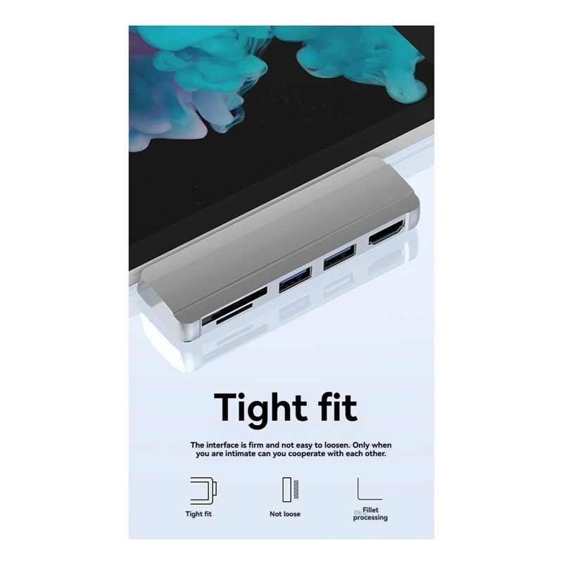 Адаптер-концентратор 4K HD, устройство чтения карт памяти SD и TF/Micro SD — совместимый адаптер-сплиттер для чтения SD/TF