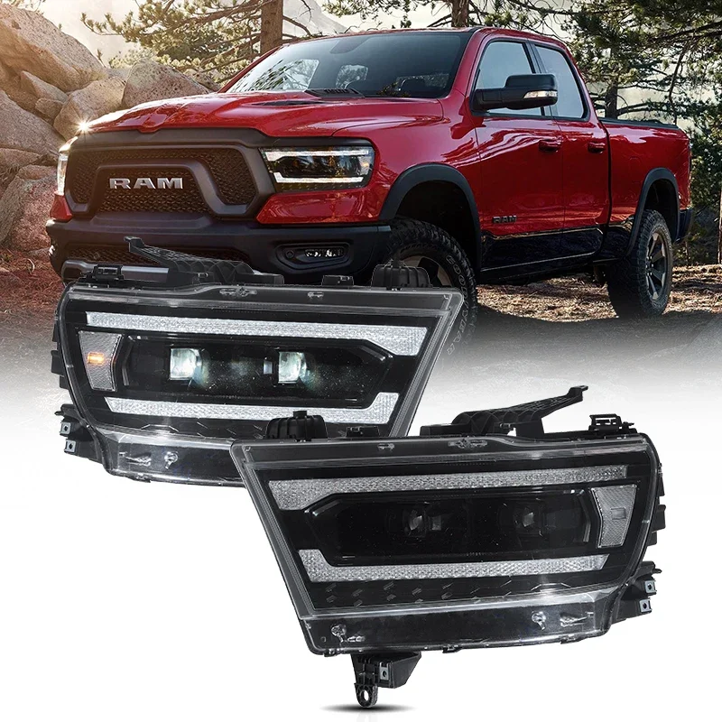 Factory Full LED Headlights 2019 2020 2021 Sequential Turn Signal Front Head lamp For Dodge Ram 1500