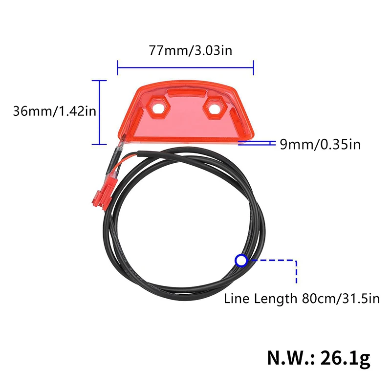 

[SS][[S1Pc Taillight Warning amp For Kukirin G2 Max Electric Scooter Rear Tail Light Assembly Replacement Accessories Parts.