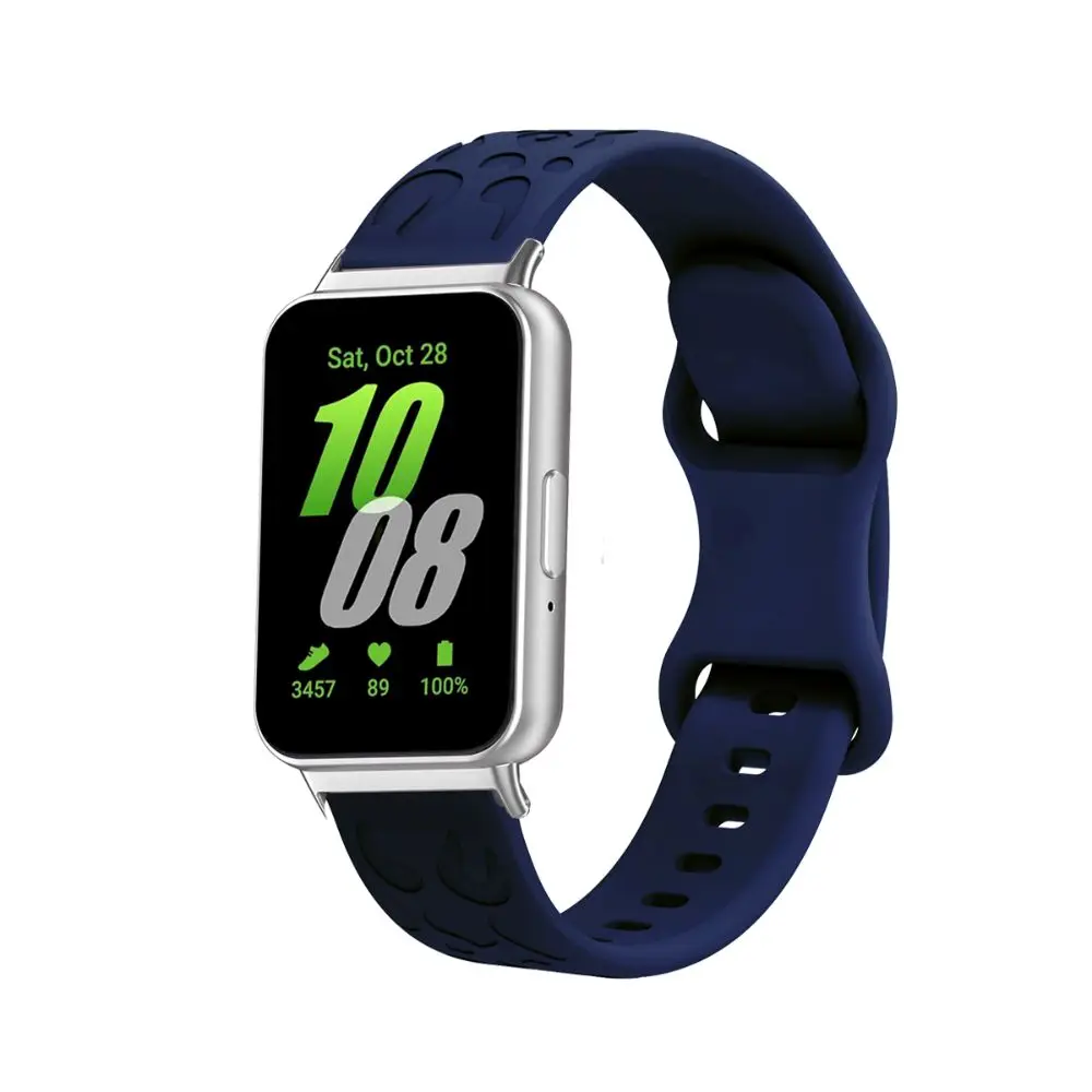 สายนาฬิกาข้อมือซิลิโคนแบบนิ่มสำหรับ Samsung Galaxy Fit3อุปกรณ์เสริมสายนาฬิกาข้อมืออัจฉริยะสำหรับเล่นกีฬา