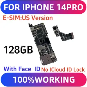 Bilashmart Unlocked iPhone 14 Pro Logic board Support OS Update Motherboard With Face ID Clean iCloud Chips E SIM/SIM Mainboard
