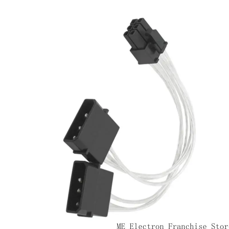 T5EA IDEダブル4ピン男性から6ピンメスのパワーコネクタから6ピンケーブルGPUのピンケーブル