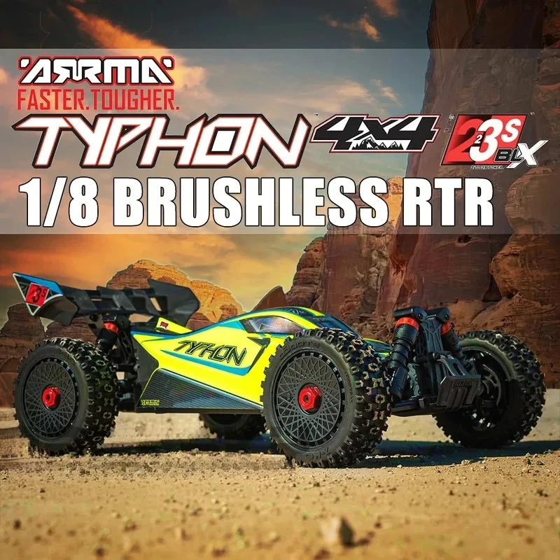 

ARRMA TYPHON 1/8 RC Гоночный автомобиль ARA4306V4 2S 3S DSC 4X4 RTR БЕСЩЕТОЧНЫЙ Электрический BUGGY с дистанционным управлением Vechiles Модель игрушки для взрослых