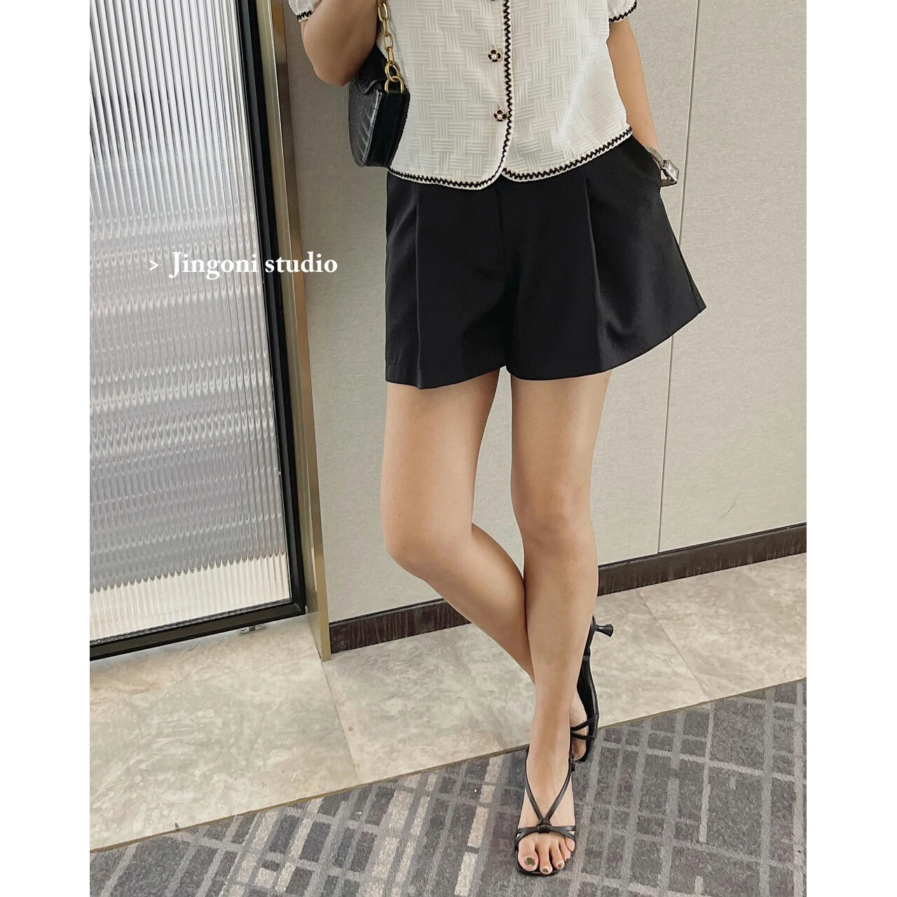 

Women Shorts Pants Clothing Summer 2023 Y2k Wide Sexy Suit Cargo Black Korean High Waist Vintage Trousers Streetwear Fashion