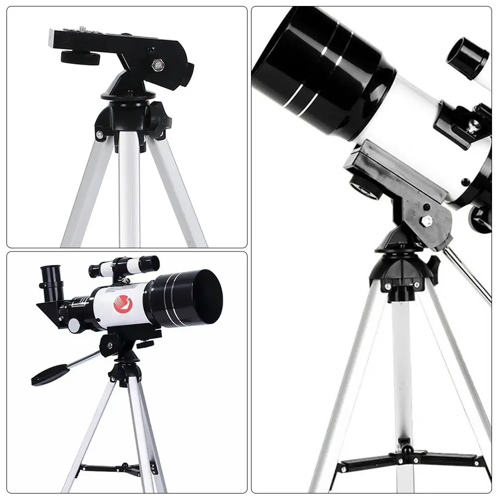 1Set Versatile 150X Monocular Astronomical Telescope with Premium Aluminum Tripod and Secure Phone Clip Ideal for Camping Hiking