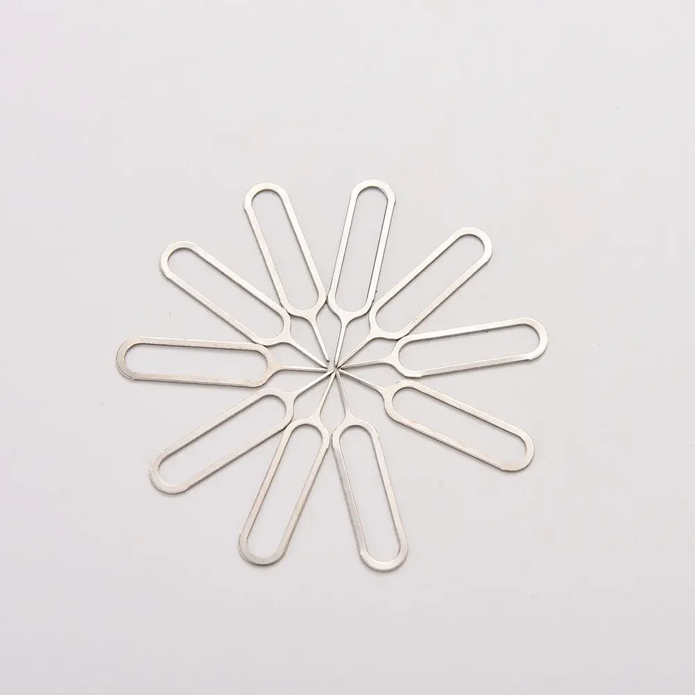 10pcs/set Sim Card Tray Removal Eject Pin Key Tool Stainless Steel Needle For Huawei  Xiaomi Samsung For iPhone 15 14 13 iPad