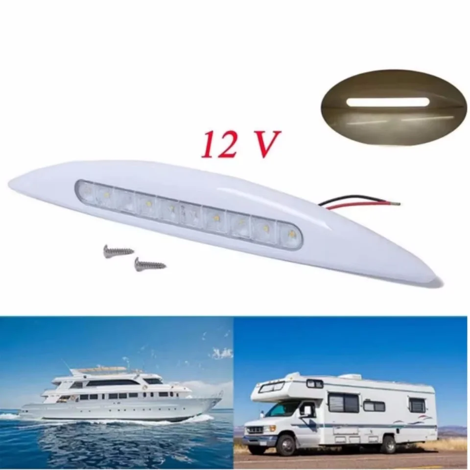 12V RV LED Awning Porch Light Waterproof Motorhome Caravan Interior Wall Lamps Light Bar RV Van Trailer Exterior Lamp FCPJDJ-968