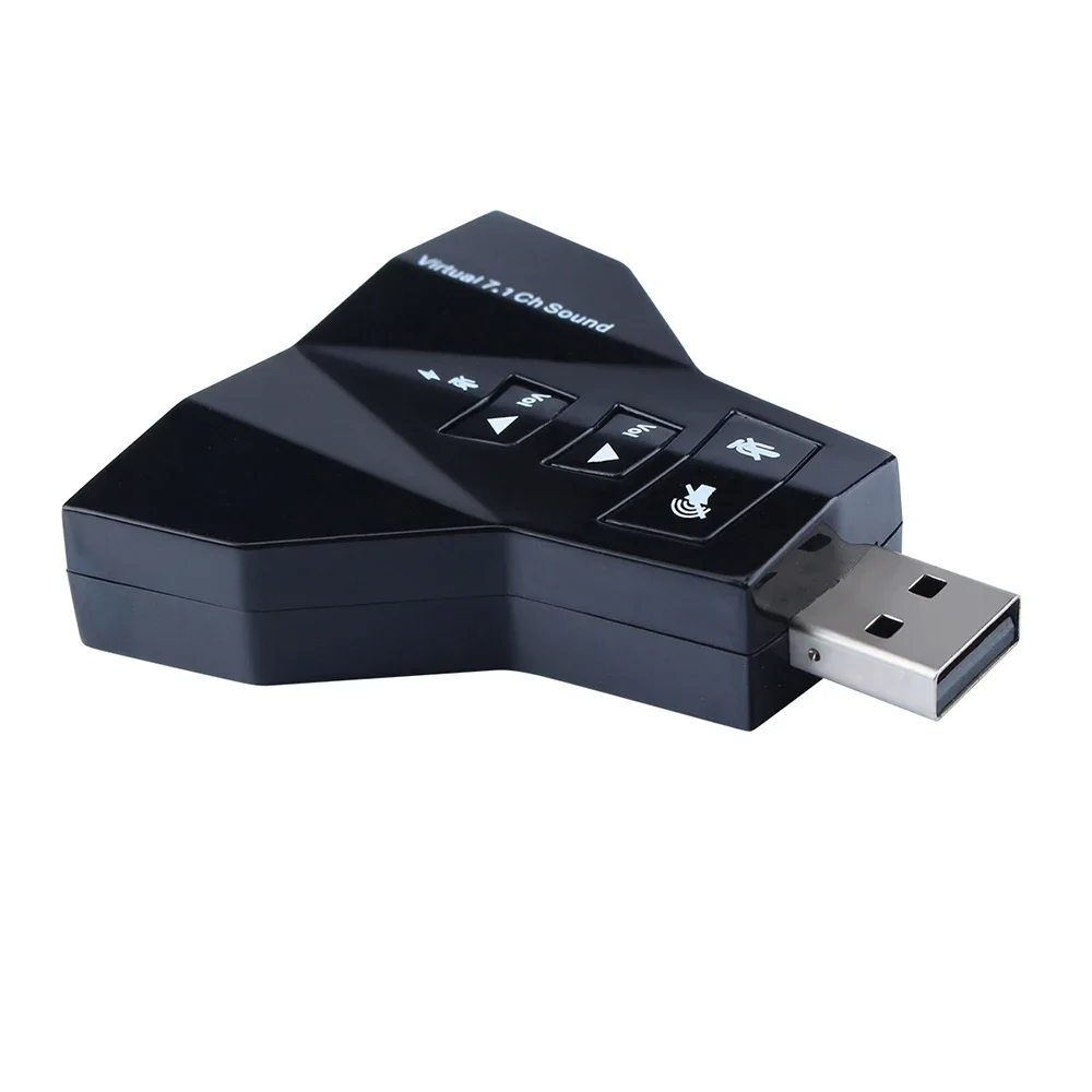 External Virtual USB Sound card 7 In 1 Channel 3D Sound Audio Adapter Dual Microphone Dual Audio Interface Output Independent