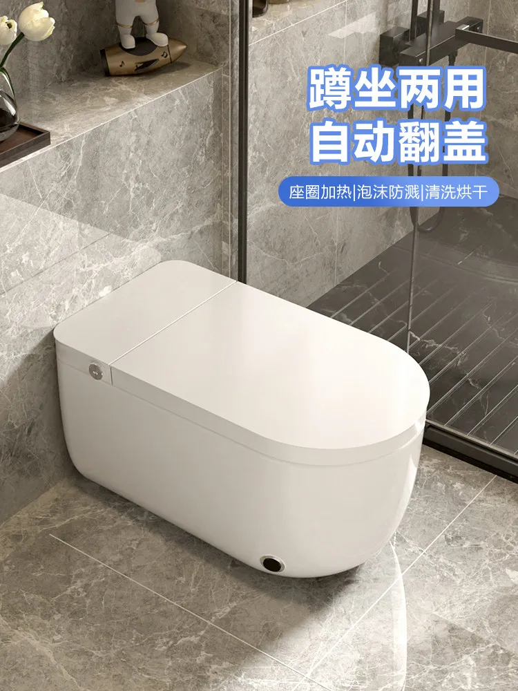 Squatting and sitting dual-purpose smart toilet automatic clamshell foam shield no water pressure limit integrated digging pit