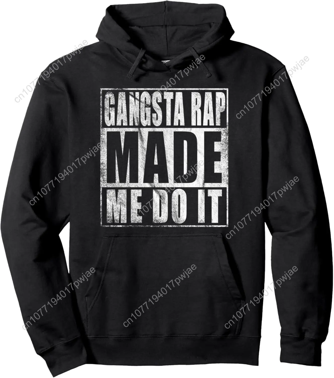 

VINTAGE 90'S GANGSTA RAP MADE ME DO IT Hoodie Pullover Hoodie
