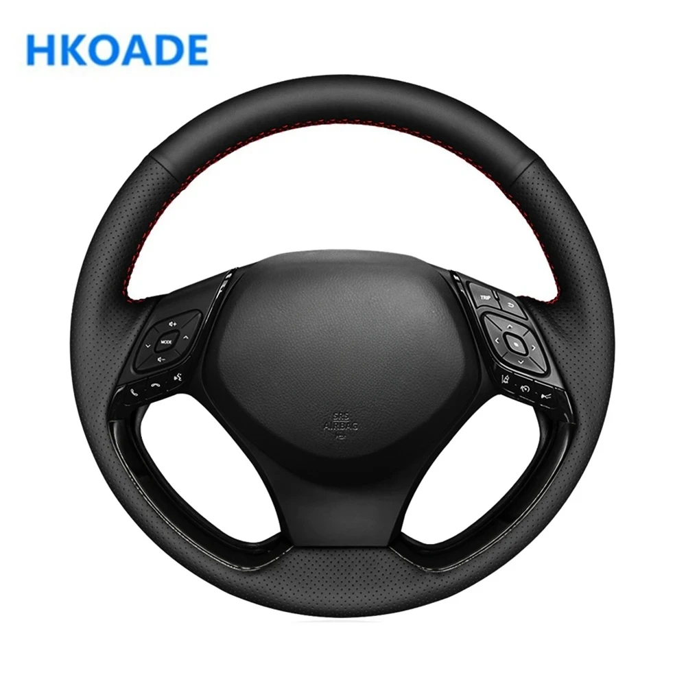 Customize DIY Micro Fiber Leather Car Steering Wheel Cover For Toyota Izoa 2018 2019 C-HR CHR 2016 2017 2018 2019 Car Interior