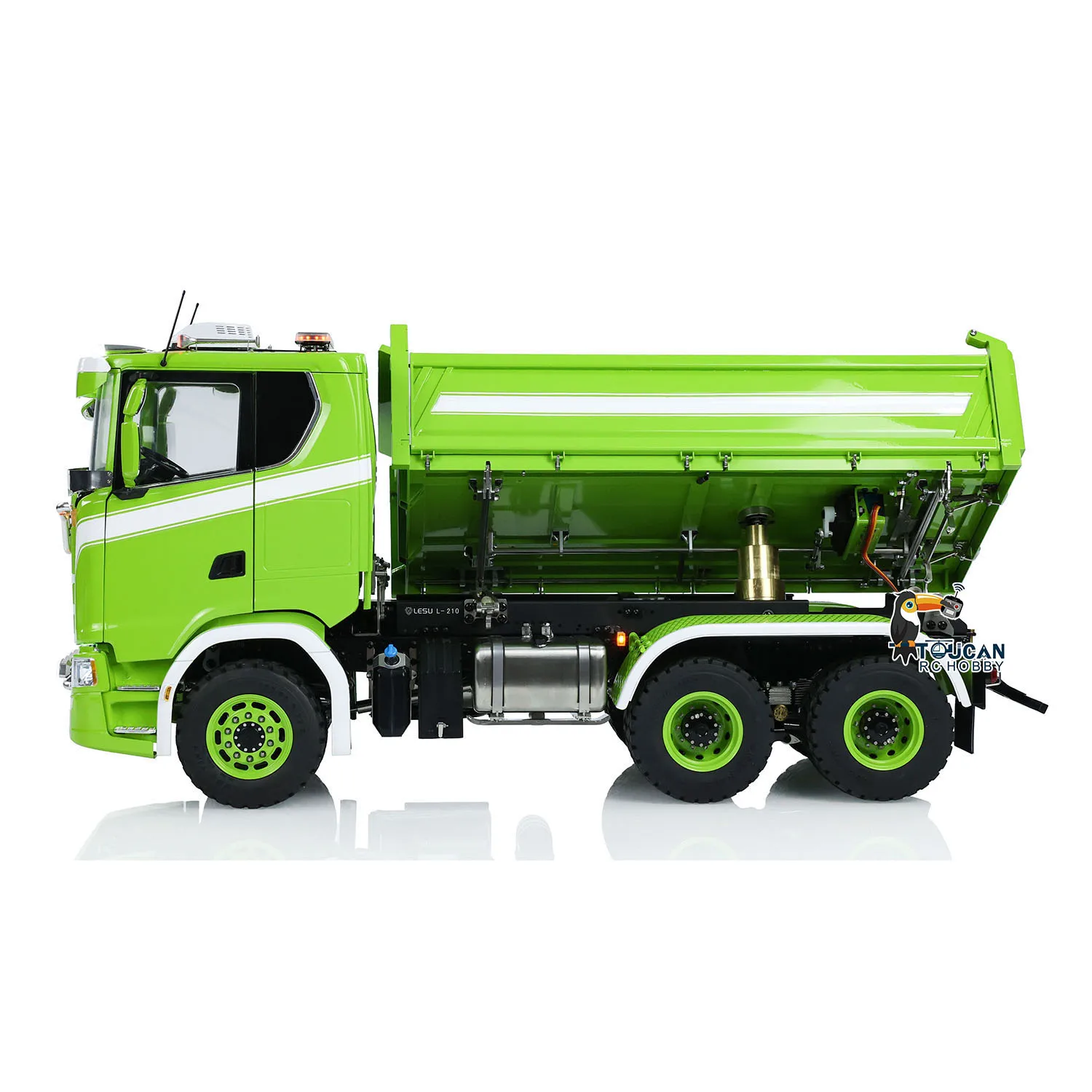

Радиоуправляемый гидравлический самосвал LESU 770S 6x6 RTR 1/14 с 3-скоростным управлением, светом, звуком и дымогенератором