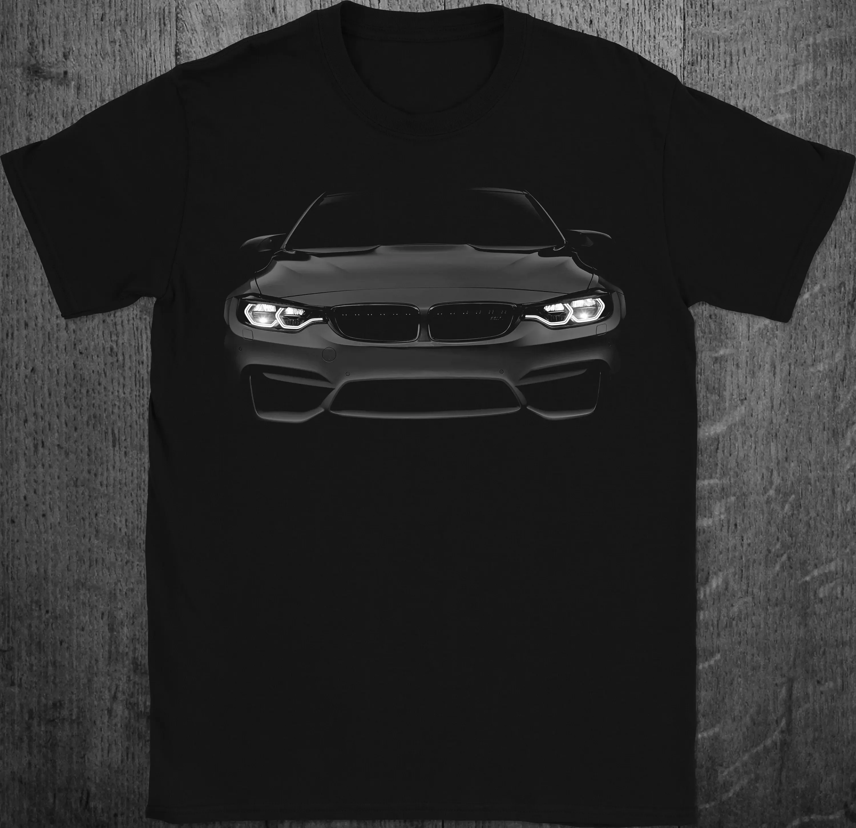 Bimmer M4 faros brillantes camiseta Beemer Idea para hombre presente entre veces luces de coche en negro vacaciones Navidad cumpleaños