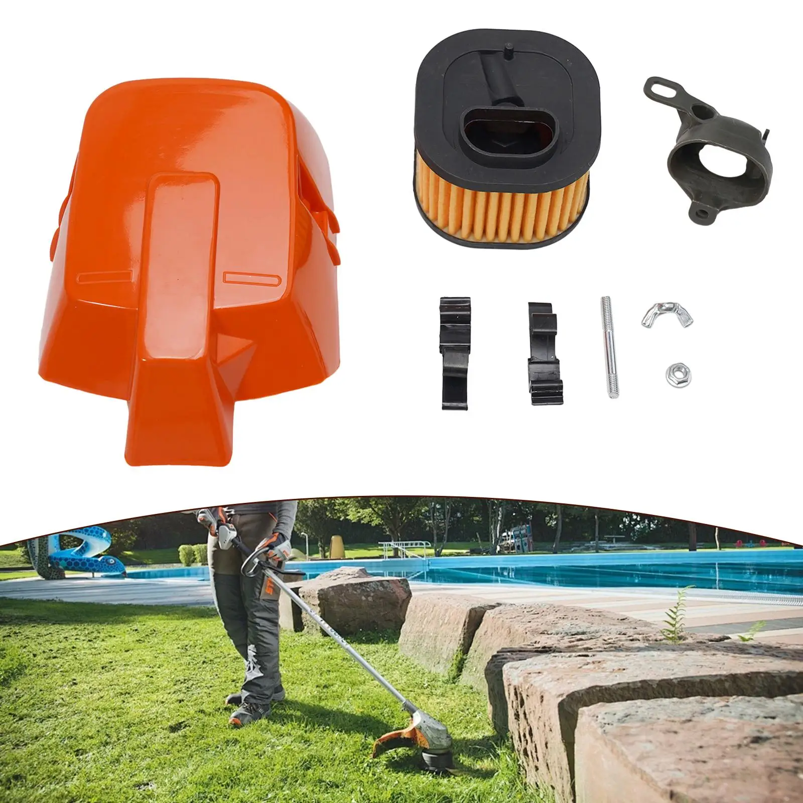 Hohe Qualität Luftfilter Halter Intake Set Ersatz Filter Abdeckung Garten HD Top Home Rasenmäher Teile Ersatz Hof