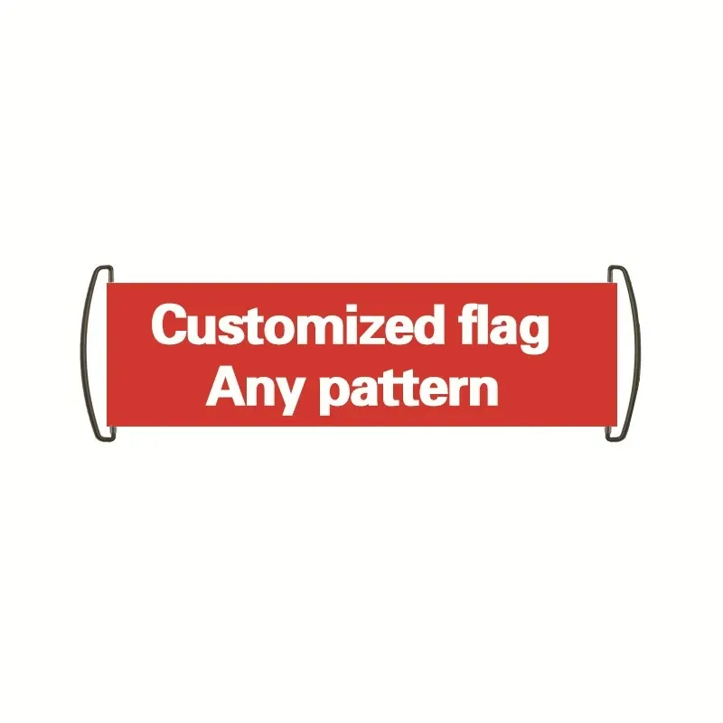 Xvggdg Single-Sided Printing of 20x7 Inches Customized Polyester Fiber Handheld Banner Flag Festival