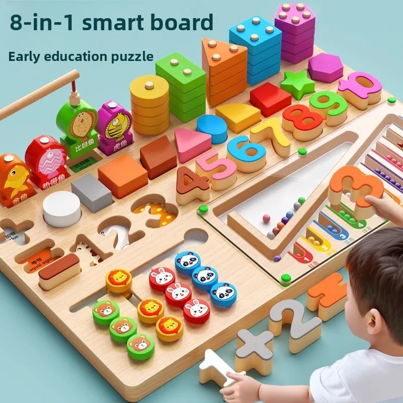 

Children's toys puzzle boys and girls three-year-old Montessori early education thinking training geometric pairing assembly