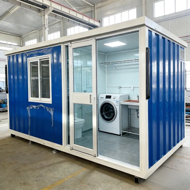 Shipped From the Factory Directly Prefab Double Wing Folding Room Folding 3 in 1 Double wings Container House