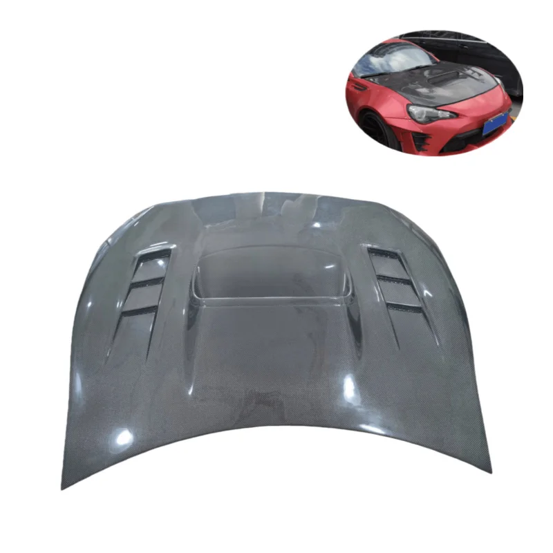 

New for for GT86 (ZN6) 2012-2015 WRX Style High Quality Customized Carbon Fiber Engine Hood with Bolts Bolt-On