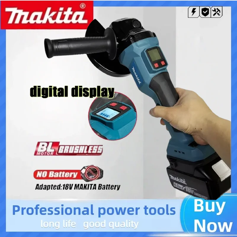 

Makita Lightweight Makita Digital Display 125mm Brushless Angle Grinder Handheld Cordless Wood Metal Grinding Polisher