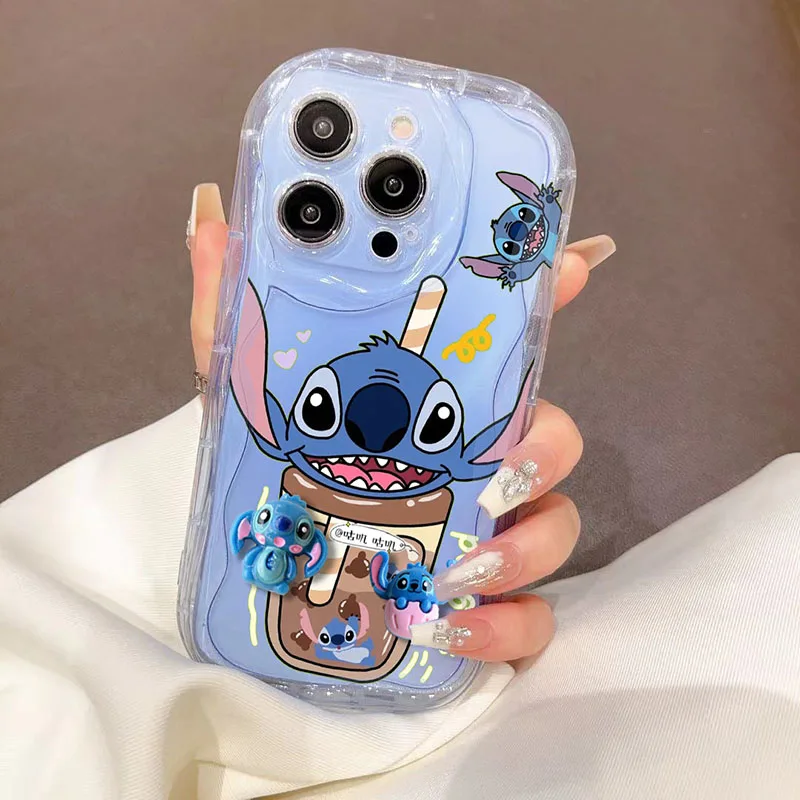 Stitch 3D Case For OPPO A40 A80 A60 A3X A3 A52 A72 A15 A55 A54 A18 A38 A35 A16 A17 A53S A15S A9 A9 A3S A12E A53 A33 A16S Cover