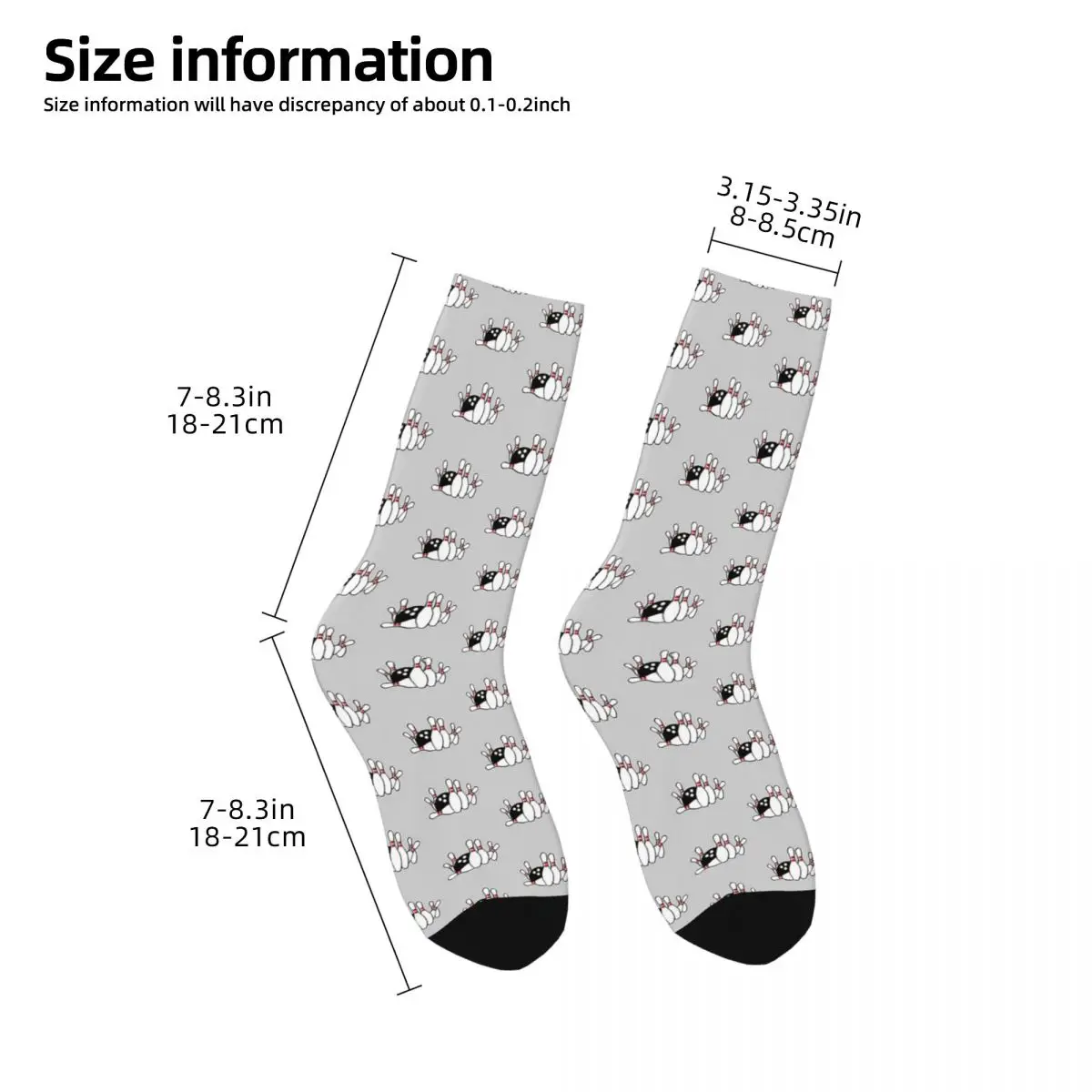 Bowling Art Socks Harajuku High Quality Stockings All Season Long Socks Accessories for Man's Woman's Birthday Present