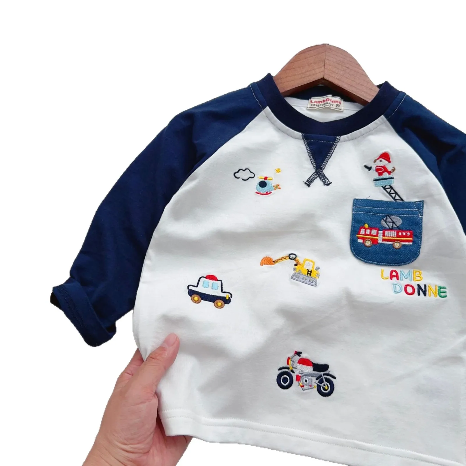 

Children's Long sleeved T-shirt 2025 Spring and Autumn Edition Boys' Undercoat Soft Children's Undercoat Checkered Shirt