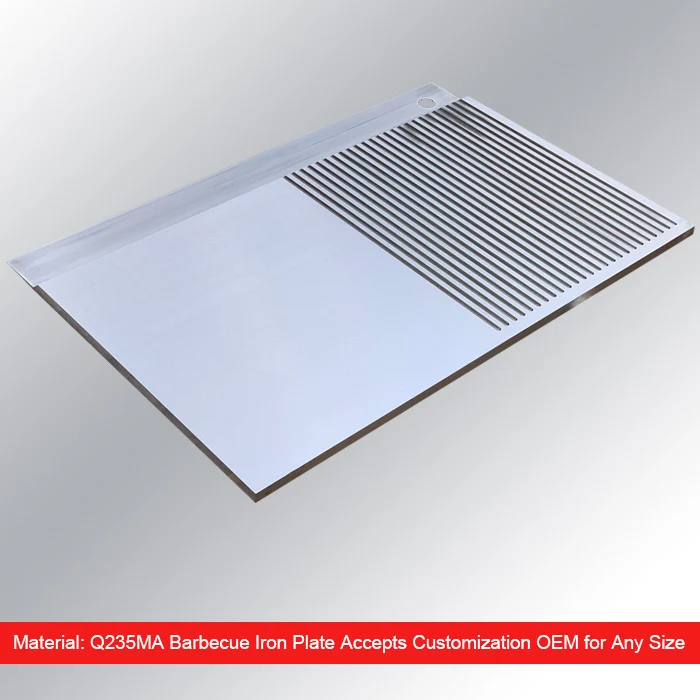 Commercial kitchen Q235 steel barbecue iron plate can be customized size electric household pan fried steak