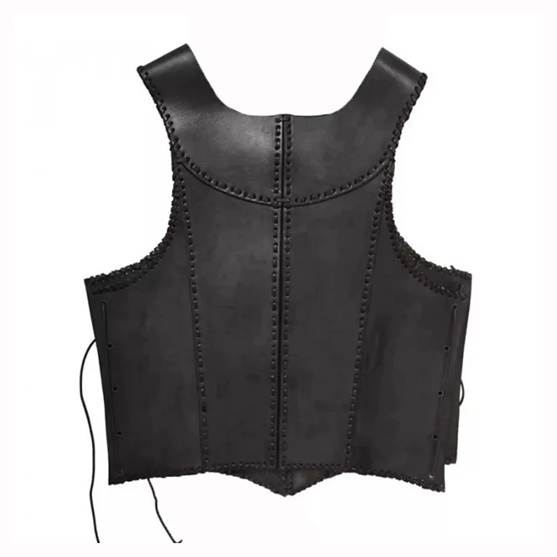 Medieval Viking Pirate Leather Vest Armor Roman Warrior Tabard Coat Steampunk Doublet Jerkin LARP Knight Cosplay Costume Adult