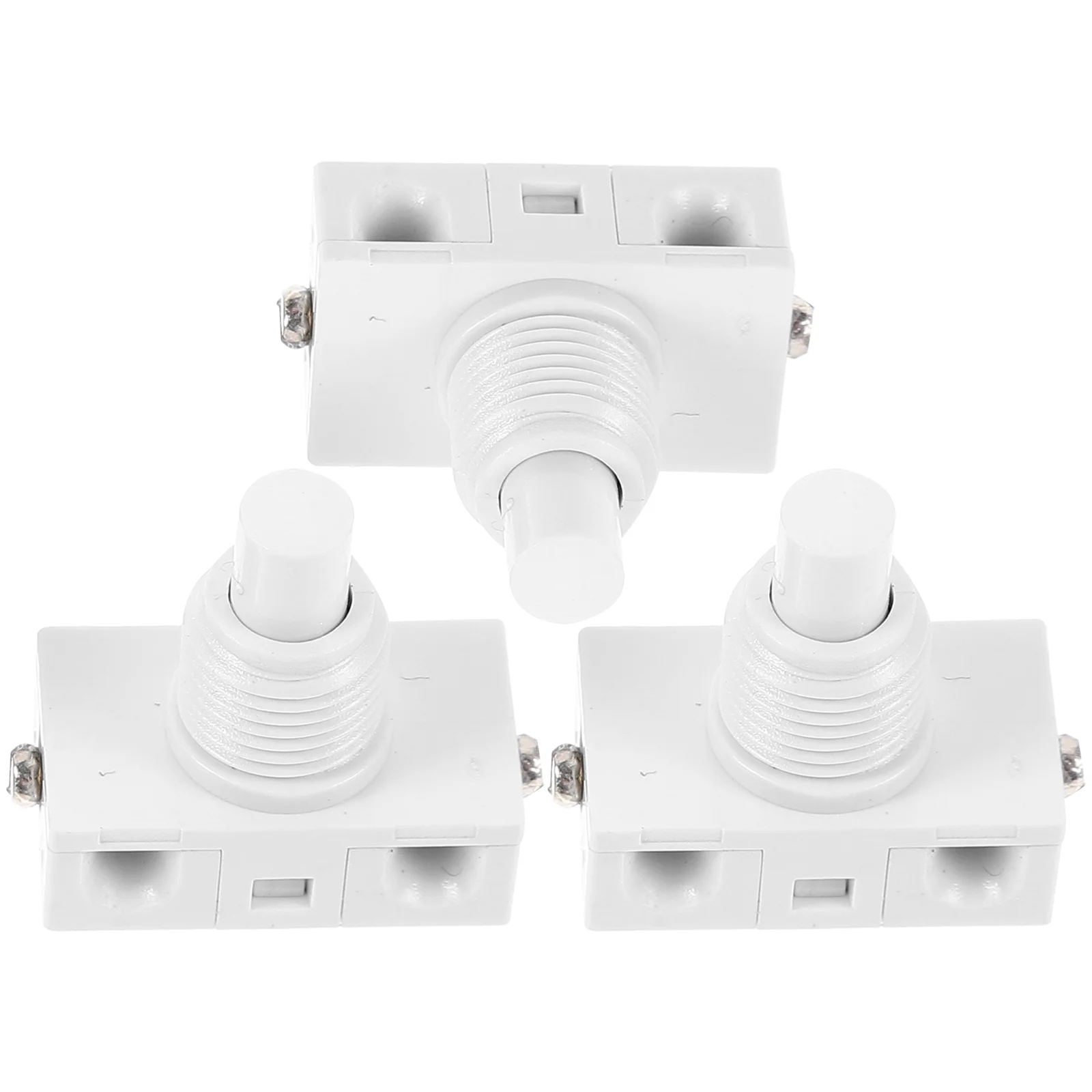 

3pcs Self-locking Push Button Latch On-off Copper Simple Installation Ceiling Fan Speed Control Switch for Single Capacitor