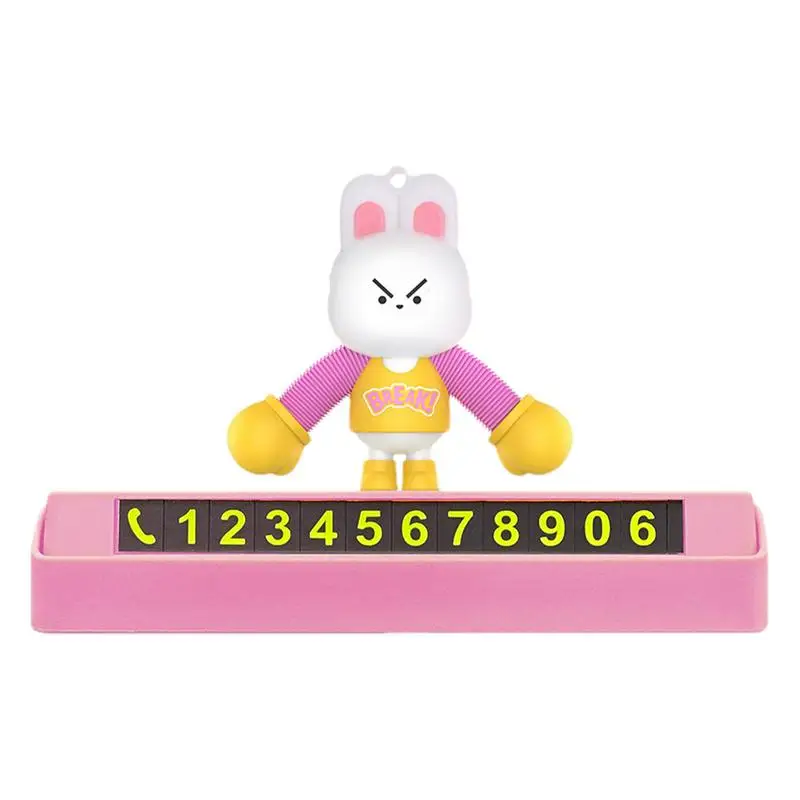 Parking Cartoon Number Plate Car Temporary Parking Dashboard Phone Number Plate Day And Night Parking Notification Plate For