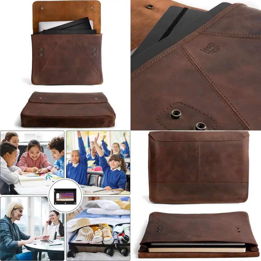 

Stylish Men's Premium Leather Portfolio, Professional Legal Size Padfolio with Resume Folder and Binder, Elegant Document Holder