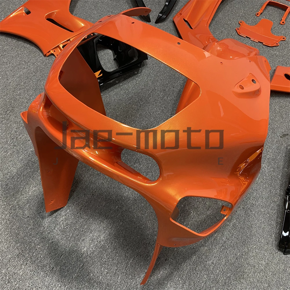 For ZX-6E ZZR400 1993-2007 ZZR600 1998-2003Injection ABS Plastics Full Fairings Kit Mold Replace Accessories Orange Black