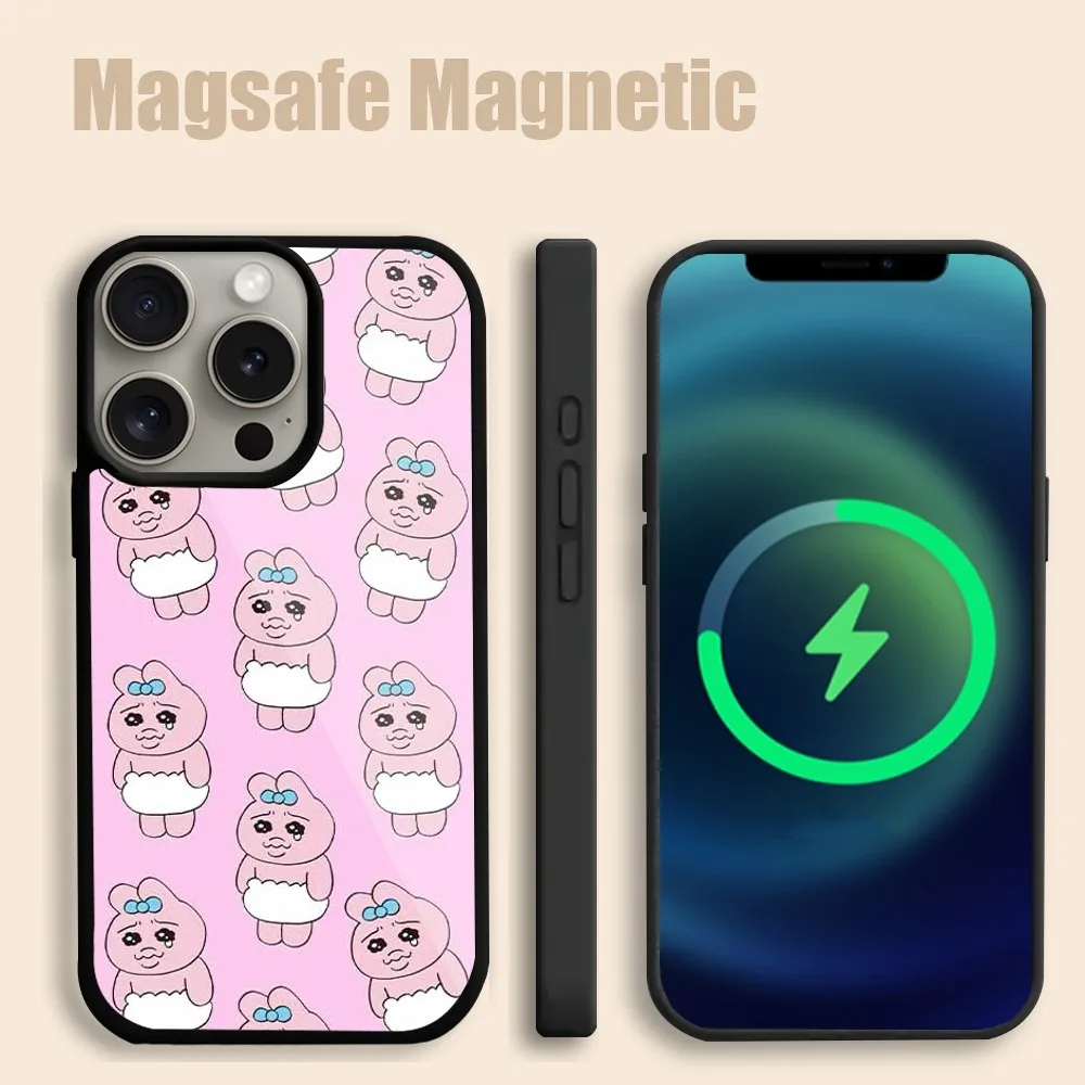 Kawaii O-Opanchu Usagi  Phone Case For iPhone 15 14 13 12 11 Pro Max Plus Magsafe Magnetic Wireless Charging Cover