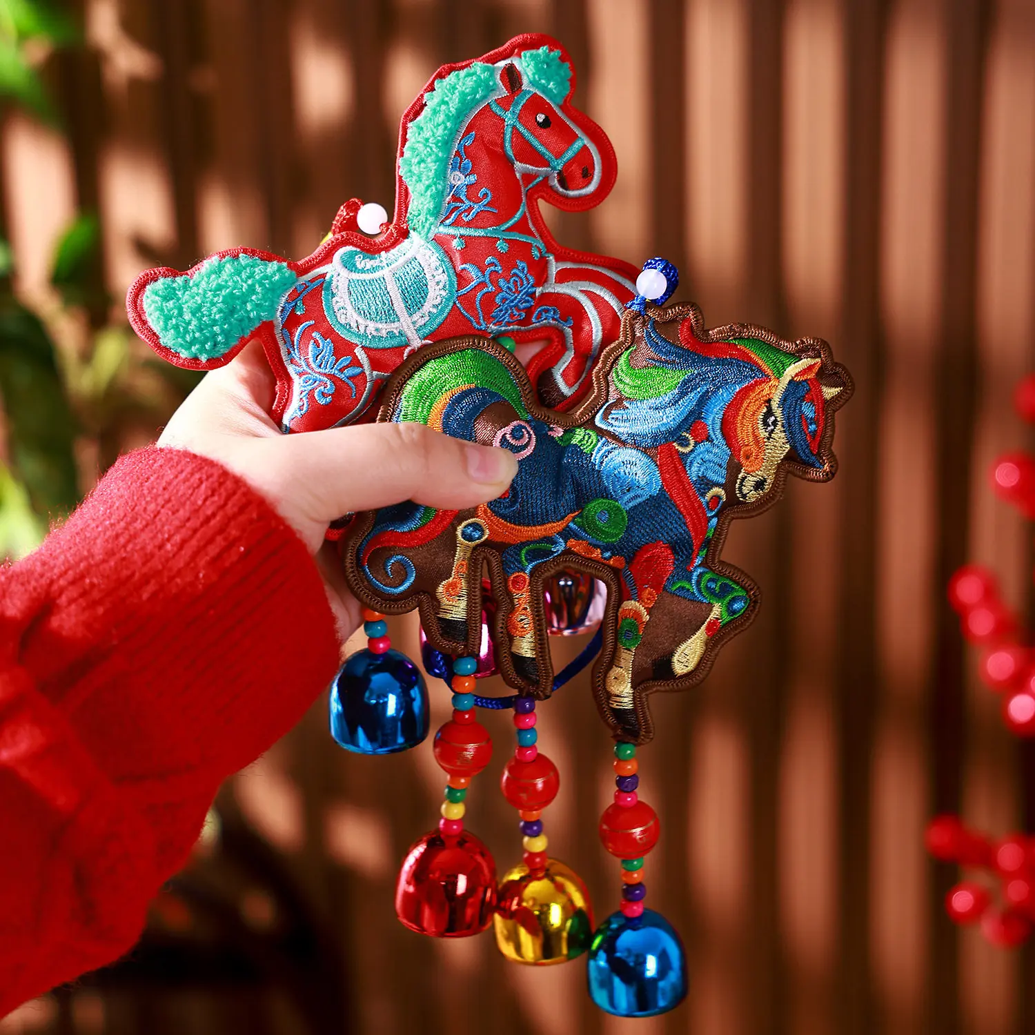 

Весенний фестиваль, подвесное украшение в китайском стиле, счастливая сумка, сине-белый колокольчик, небольшой кулон с кисточкой