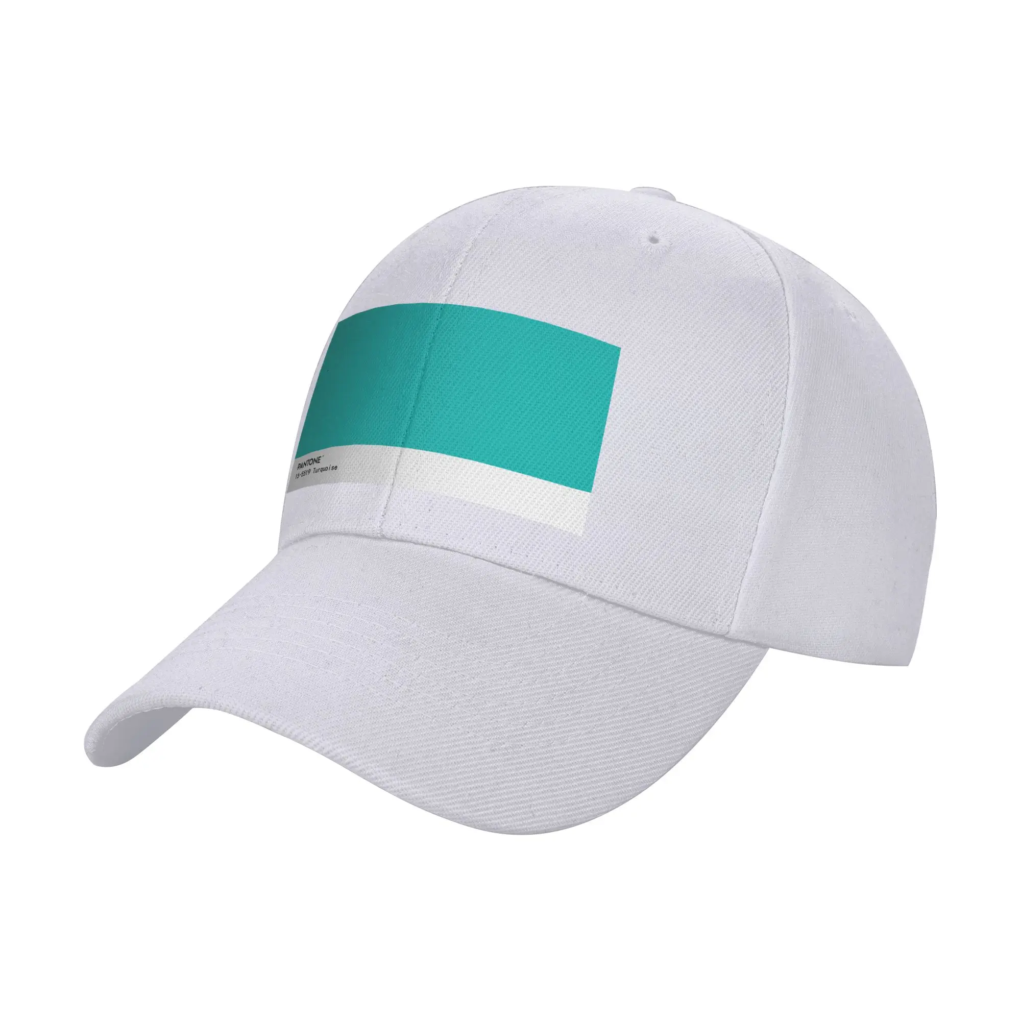 Turquoise Pantone Trendy Baseball Cap Street Fashion Moisture Wicking Hip Hop Cap