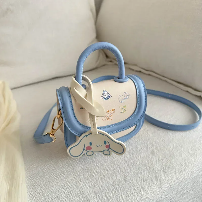 Sanrio-monedero de hello kitty para niña, bolso de princesa para bebé, bolso de hombro de dibujos animados, bolso de mensajero para niños, kuromi