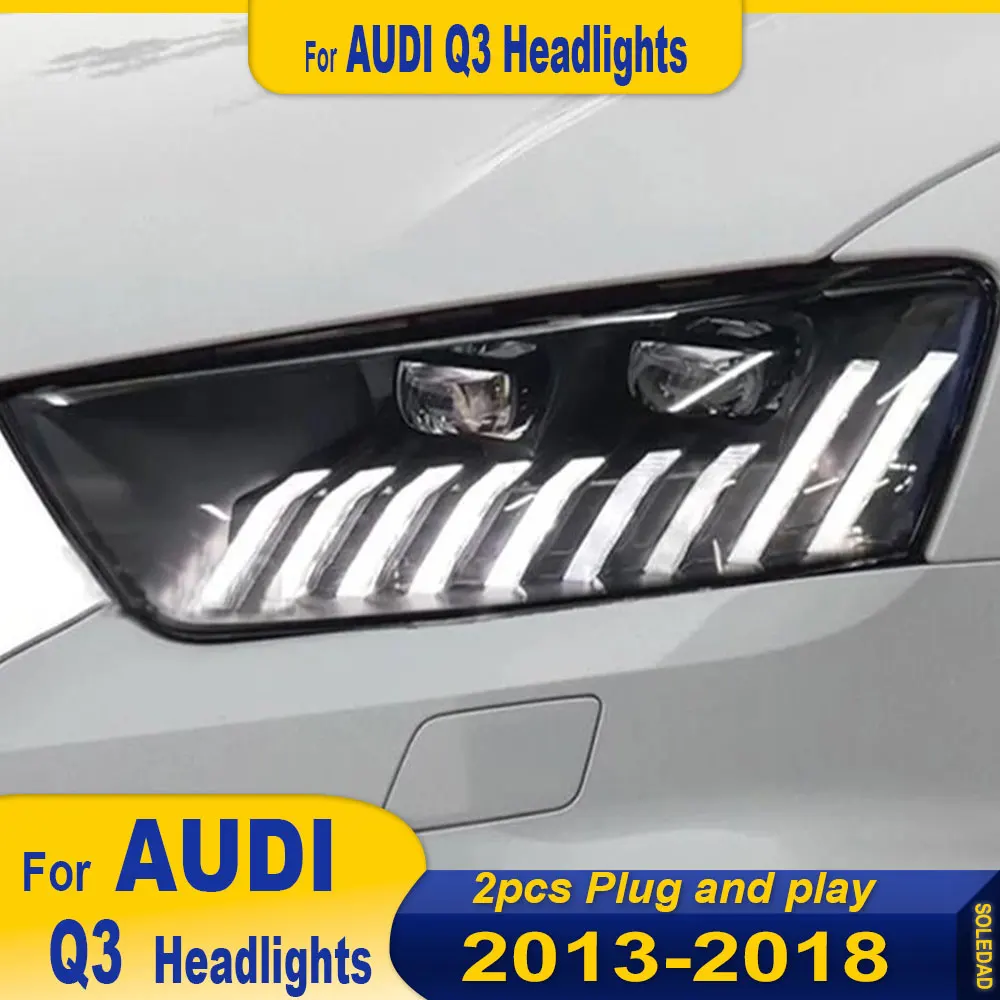 

Car Headlights For Audi Q3 2013 2014 2015 2016 2017 2018 LED Car Lamps Daytime Running Lights Dynamic Turn Signals Accessories