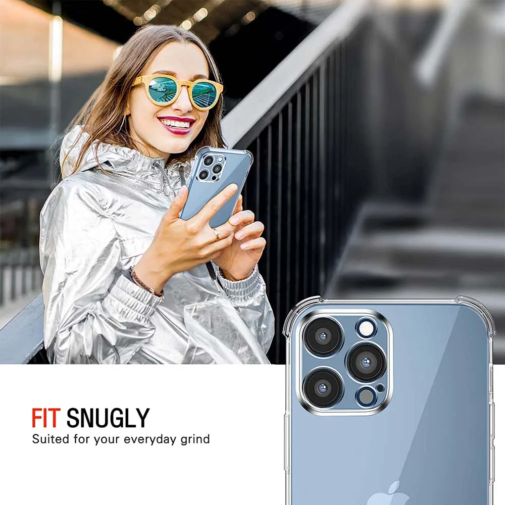 Luxury Clear Shockproof Case For iPhone 15 16 14 13 12 11 Pro Max Phone ...