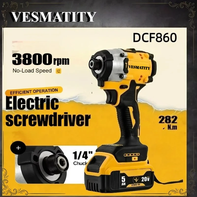 DCF860 Cordless Compact Drill / Driver  Electric Drill Screwdriver Rechargeable Power Tools  For DeWALT Battery
