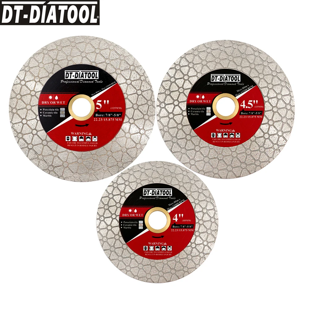 

DT-Diatool 1pc 105/115/125mm Diamond Saw Blades Circular Saw Disc for Tile Marble Ceramic Diamond Cutting Disc Grit 60/70 M14