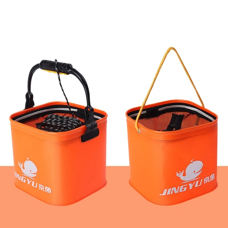 Fishing Bucket Folding Collapsible Bucket Multi-function Fish Live Bait-Container Fishing Accessories for Fishing Hiking